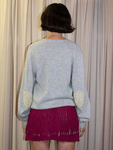 Bless Pearlpad Sweater, Candy Grey/Pearl