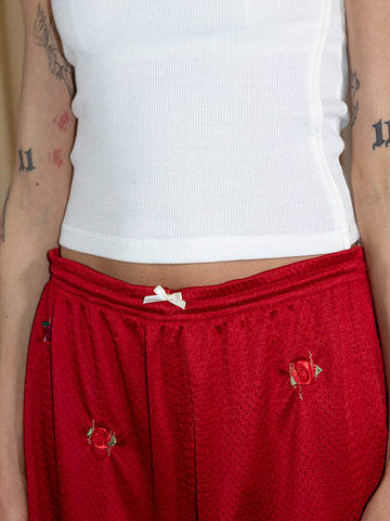 Cute Tender Memory Sporty Empowered Rose Garden Shorts