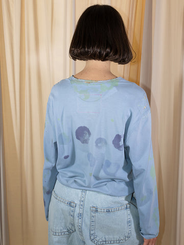 Cute Tender Memory Painted Long Sleeve, Blue