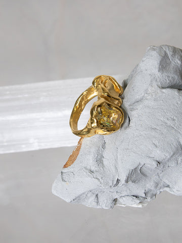 Simuero Vera Ring, Gold/Golden Yellow Stone