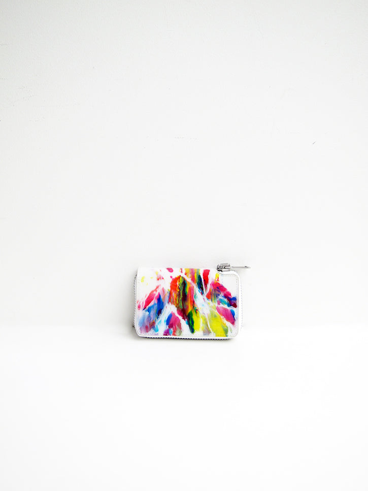 Macromauro Paint Wallet, White Multi, Small